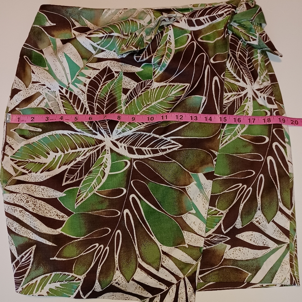 Jones New York Signature Stretch Tropical Sarong Faux Wrap Skirt Women's Sz 6 - Picture 9 of 11